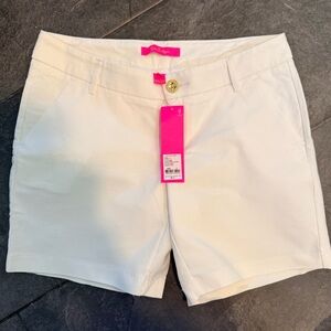 NWT Lilly Pulitzer Jayne Stretch Shorts Resort White Size 2